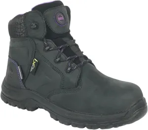 Boot Women's Lacy Met Guard Black Safety Toe Waterproof Work Non-Metallic