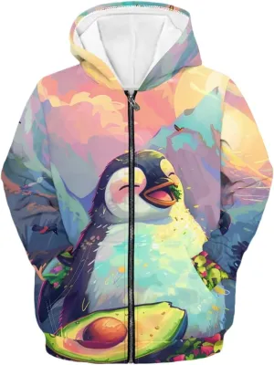 Boys Hoodies Kids Soft Comfy Lightweight Hooded Sweatshirt Girls Graphic Zip Up Hoodie Casual Fall Outdoor Coats