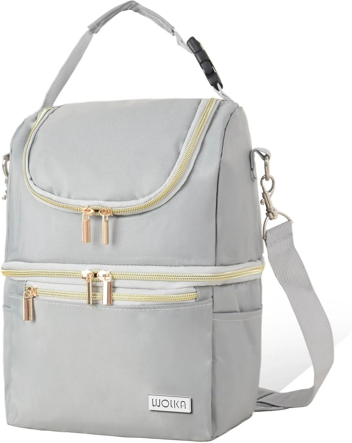 Breastmilk Cooler Bag - Cooler Bag for Nursing Moms Multi-Function, Insulated Baby Bottle Cooler Tote Bag with Double Compartments - Fits 6 Baby Bottles Up to 9 Ounce