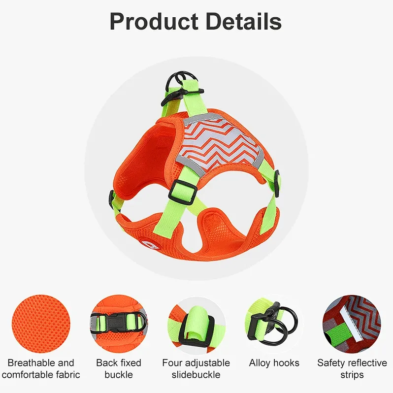 Breathable Adjustable French Bulldog Harness