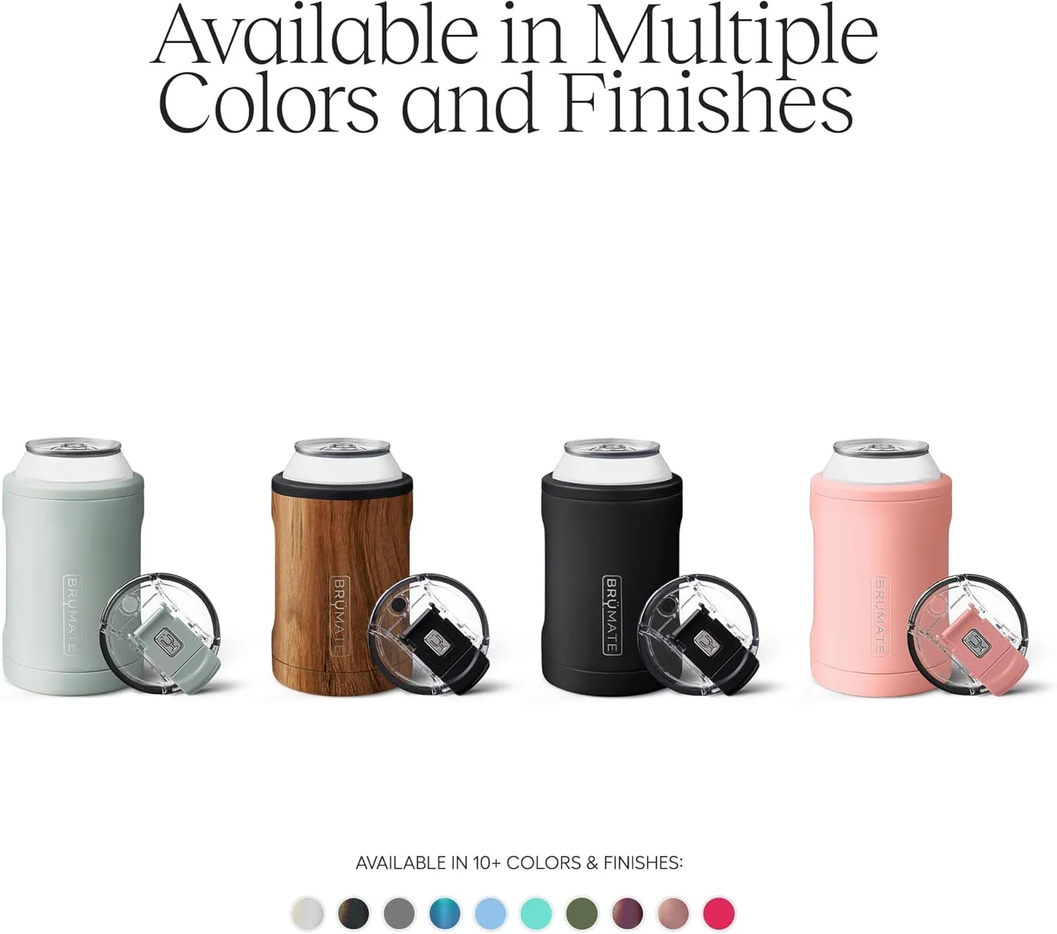BrüMate Hopsulator Duo 2-in-1 Can Cooler Insulated for 12oz Cans   100% Leak Proof Tumbler with Lid | Can Insulated for Hard Seltzer, Beer, Soda and Energy Drinks