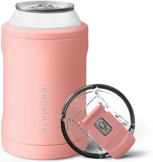 BrüMate Hopsulator Duo 2-in-1 Can Cooler Insulated for 12oz Cans   100% Leak Proof Tumbler with Lid | Can Insulated for Hard Seltzer, Beer, Soda and Energy Drinks