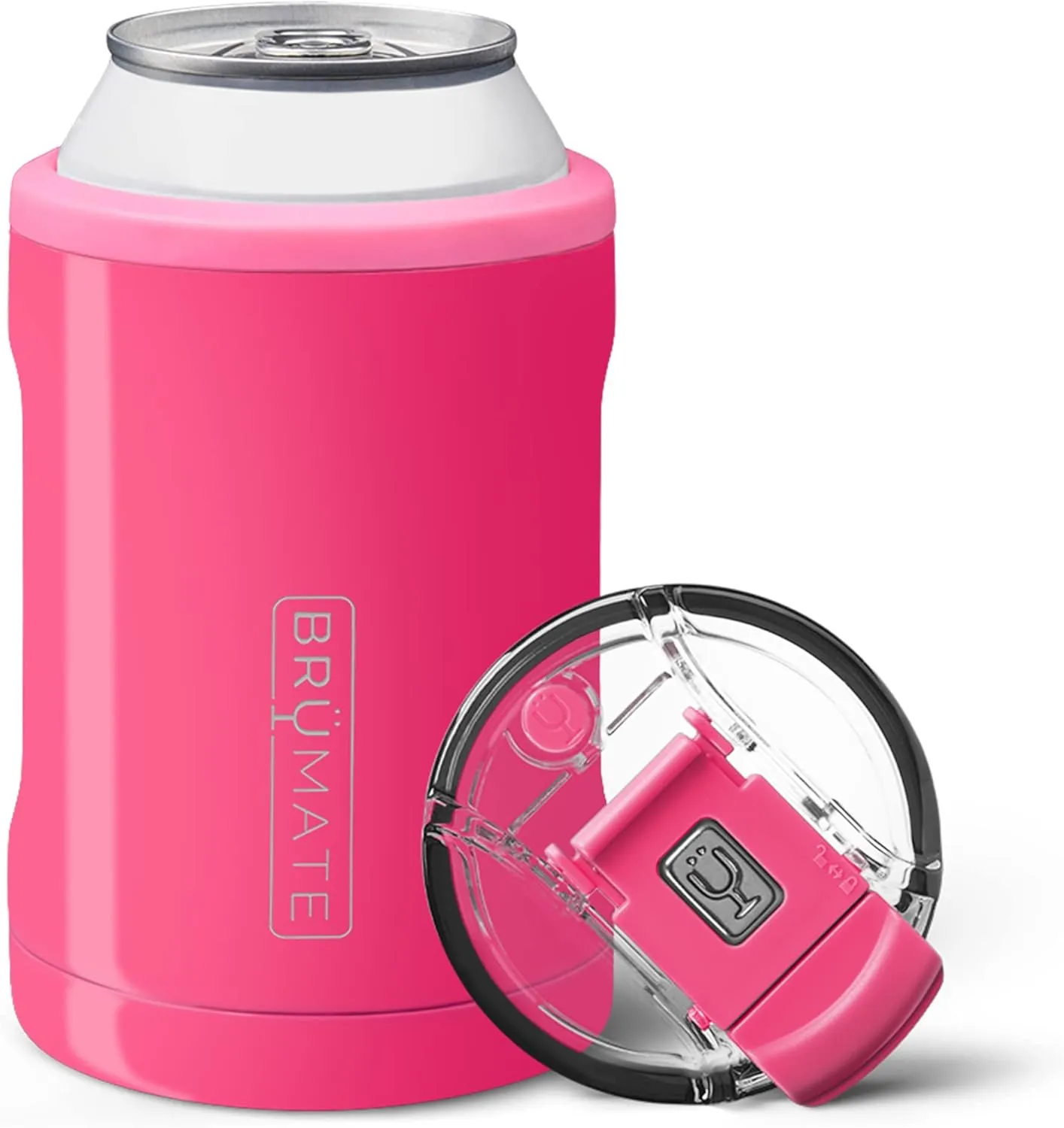 BrüMate Hopsulator Duo 2-in-1 Can Cooler Insulated for 12oz Cans   100% Leak Proof Tumbler with Lid | Can Insulated for Hard Seltzer, Beer, Soda and Energy Drinks