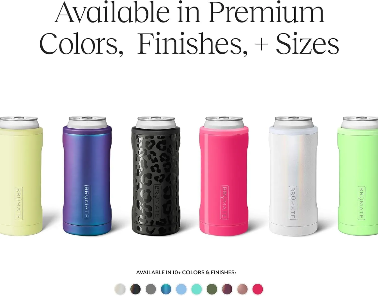 BrüMate Hopsulator Slim Can Cooler Insulated for 12oz Slim Cans | Skinny Can Insulated Stainless Steel Drink Holder for Hard Seltzer, Beer, Soda, and Energy Drinks (Glitter Merlot)