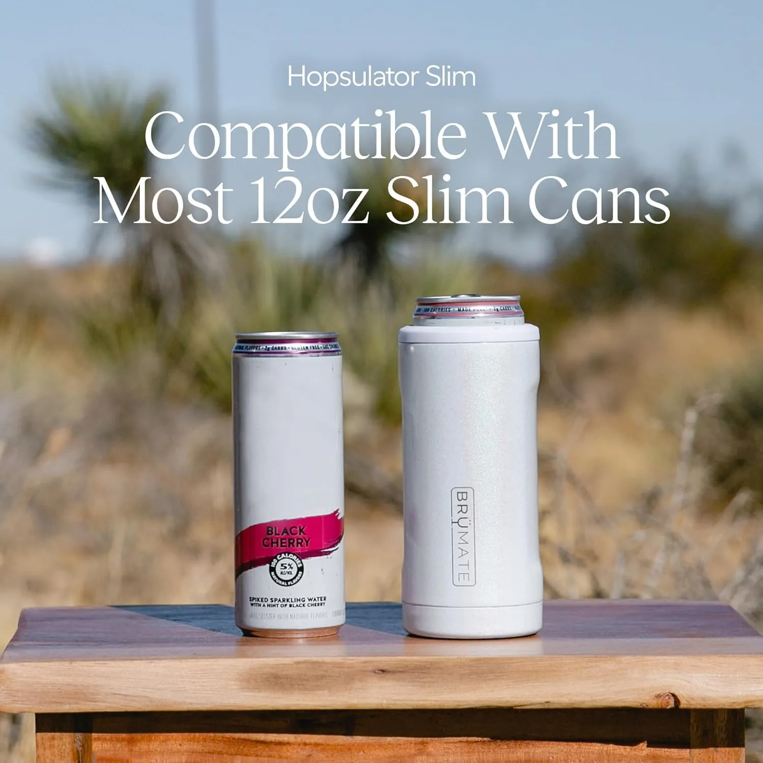BrüMate Hopsulator Slim Can Cooler Insulated for 12oz Slim Cans | Skinny Can Insulated Stainless Steel Drink Holder for Hard Seltzer, Beer, Soda, and Energy Drinks (Glitter Merlot)