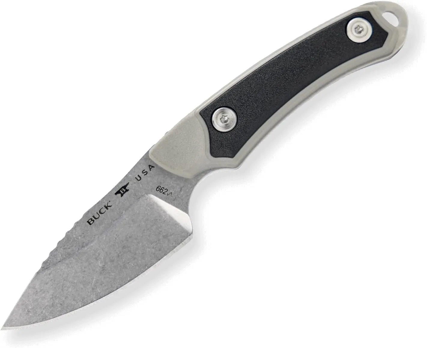 Buck Knives 662 Alpha Scout Select Fixed Blade Hunting Knife with 420HC Steel, Gray
