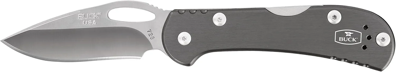 Buck Knives 726 Mini SpitFire Folding Lock Back Pocket Knife with Removable Stainless Steel Pocket Clip, 420HC Blade