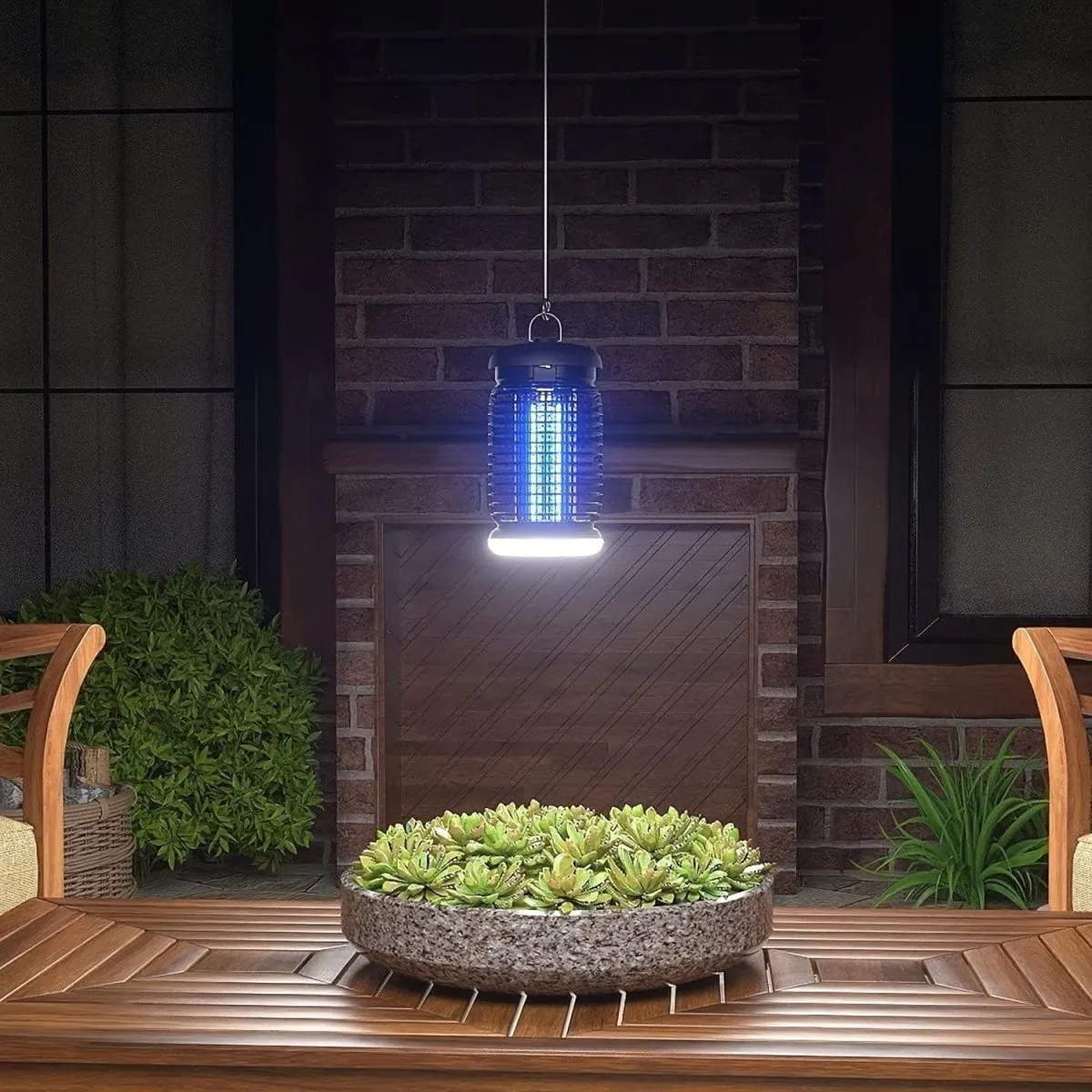 Bug Zapper Outdoor Electric, Mosquito Zapper Indoor, Fly Zapper, Fly Trap, Insect Trap for Garden Backyard Patio, Black
