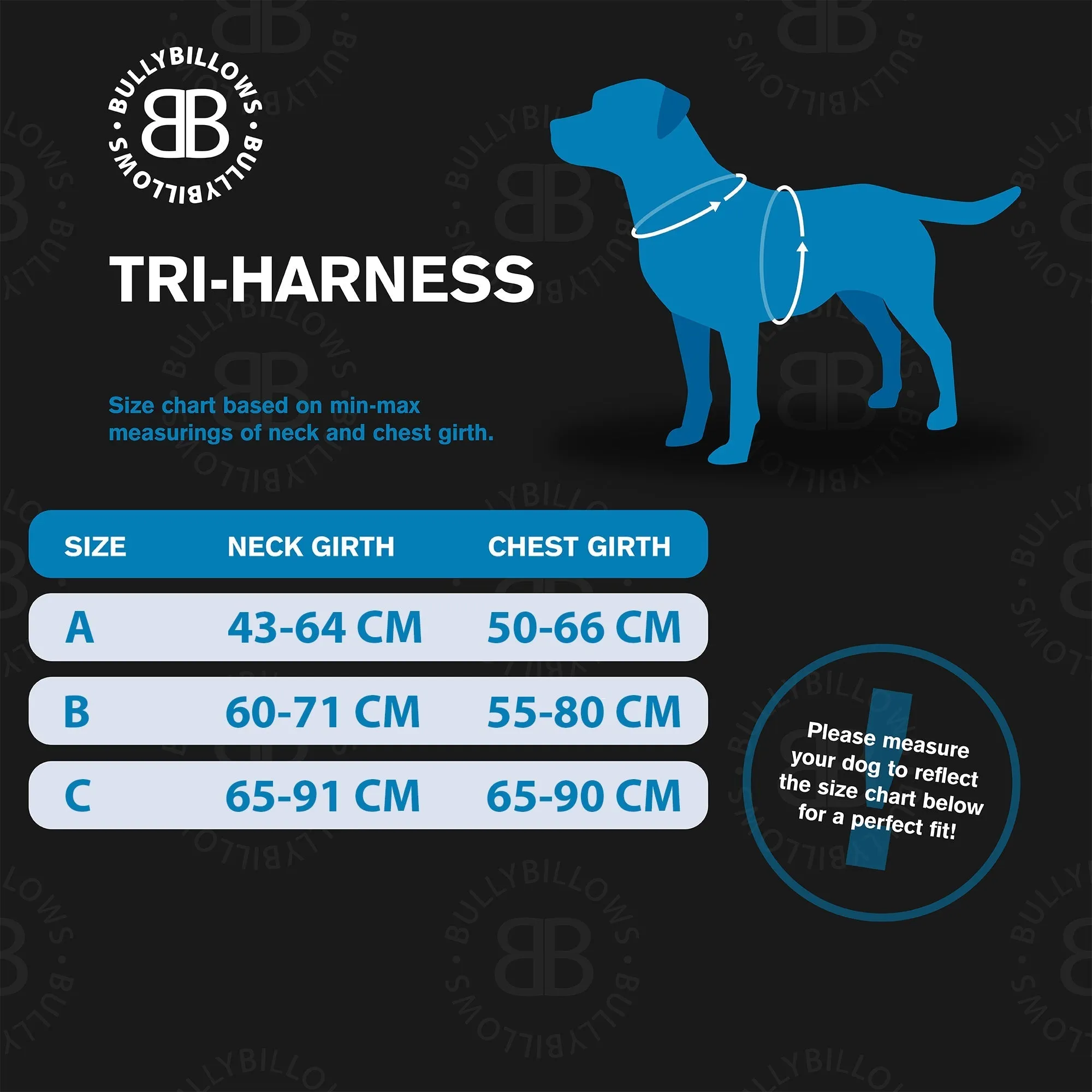 Bully Billows TRI-Harness® | Anti-Pull, Adjustable & Durable - Dog Trainers Choice - Red v2.0