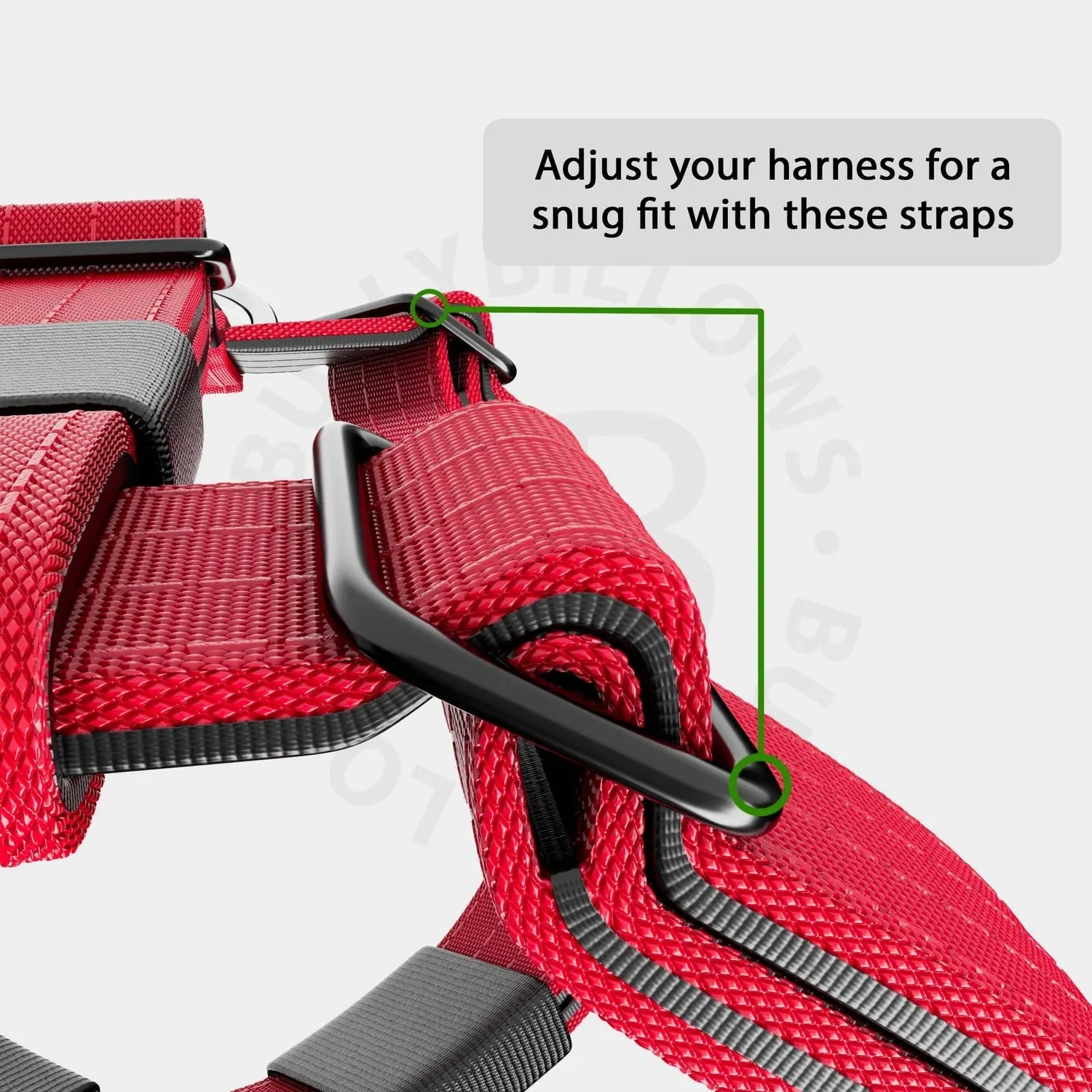 Bully Billows TRI-Harness® | Anti-Pull, Adjustable & Durable - Dog Trainers Choice - Red v2.0