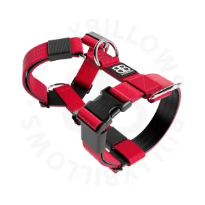 Bully Billows TRI-Harness® | Anti-Pull, Adjustable & Durable - Dog Trainers Choice - Red v2.0