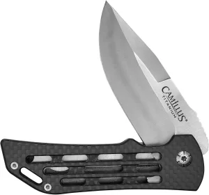 CAMILLUS DOMINATOR II 7" Durable Lightweight Corrosion-Resistant VG10 Stainless Steel Everyday Carry Folding Knife with Carbon Fiber Handle & Pocket Clip