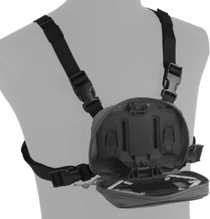Camouflage Folding Board Navigation Set, Buckle Chest Mount Kit with Chest, Molle Tactical Phone Holder Accessories
