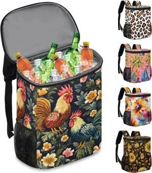 Camping Cooler Backpack 30 Cans, Insulated Waterproof Backpack Cooler Bag Leak Proof Portable Backpack Coolers to Work Lunch Travel Beach Trip Hiking Picnic Fishing Thermal Bag Drink Beer