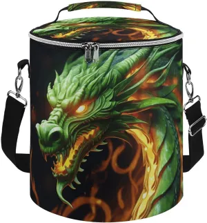 Camping Cooler Bag, Chinese Dragon Print Portable Ice Pack Outdoor Cooler Bag Picnic Cooler Bag Foldable Cooler Bag, style