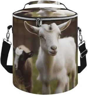 Camping Cooler Bag, Cute Goat Print Portable Ice Pack Outdoor Cooler Bag Picnic Cooler Bag Foldable Cooler Bag, style