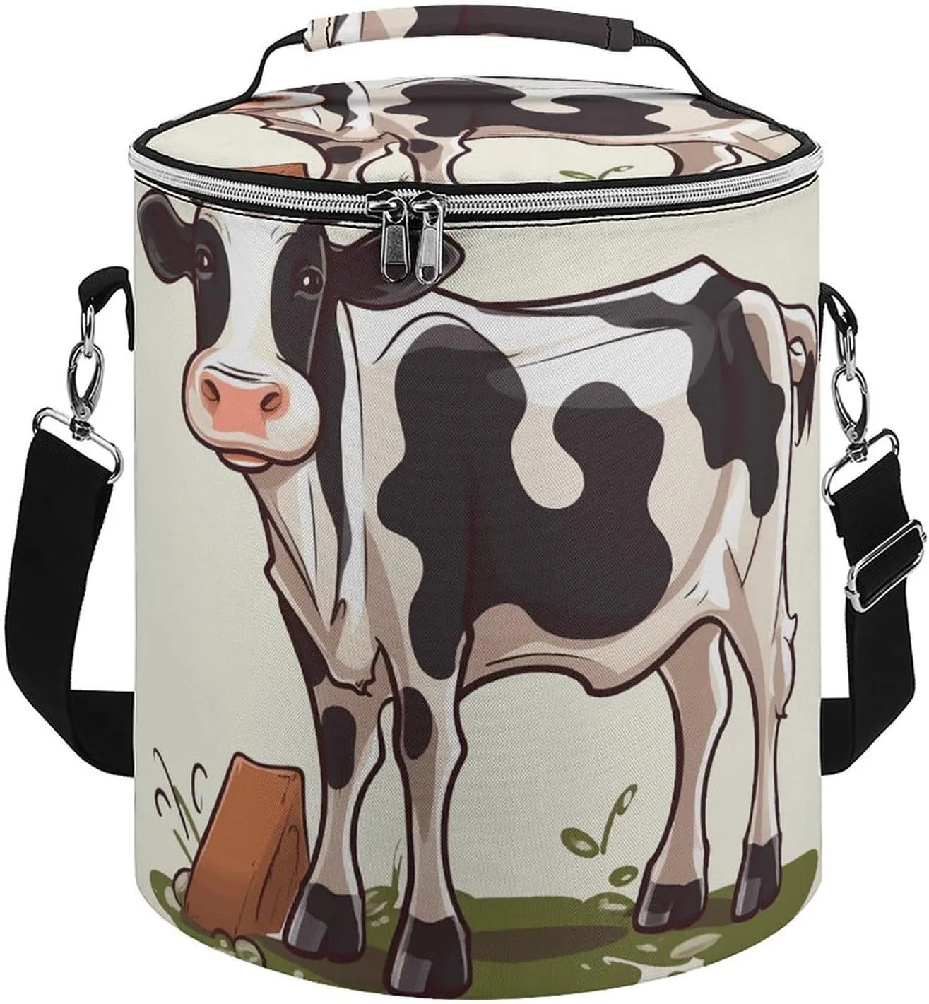 Camping Cooler Bag, Dairy Cow Print Portable Ice Pack Outdoor Cooler Bag Picnic Cooler Bag Foldable Cooler Bag, style