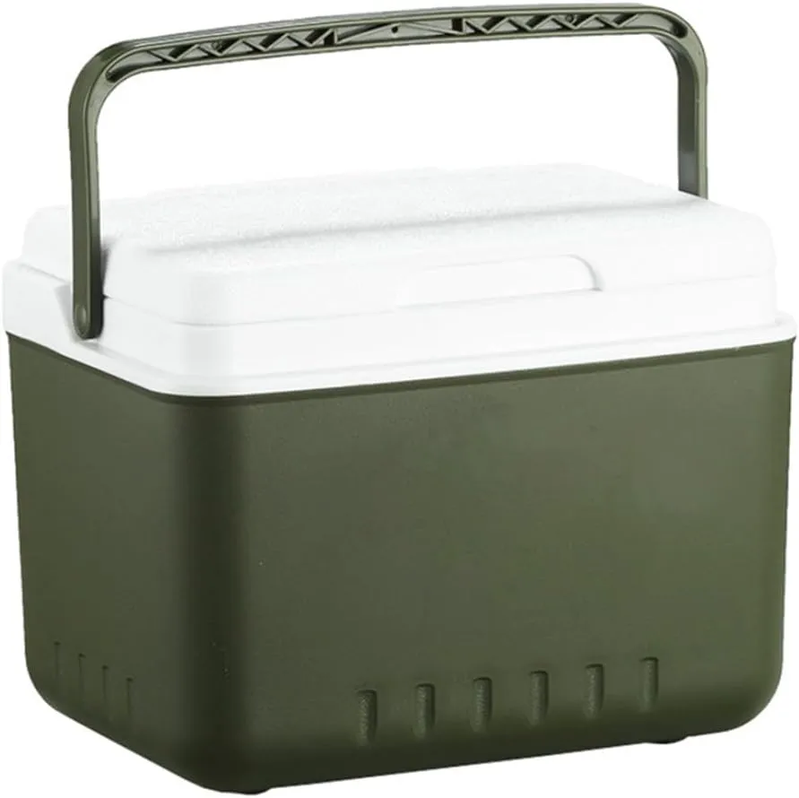 Camping Cooler Insulated Portable Cooler Ice Retention Hard Cooler with Heavy Duty Handle for Lunch Beach Drink Beverage Travel Camping Picnic Car Trips