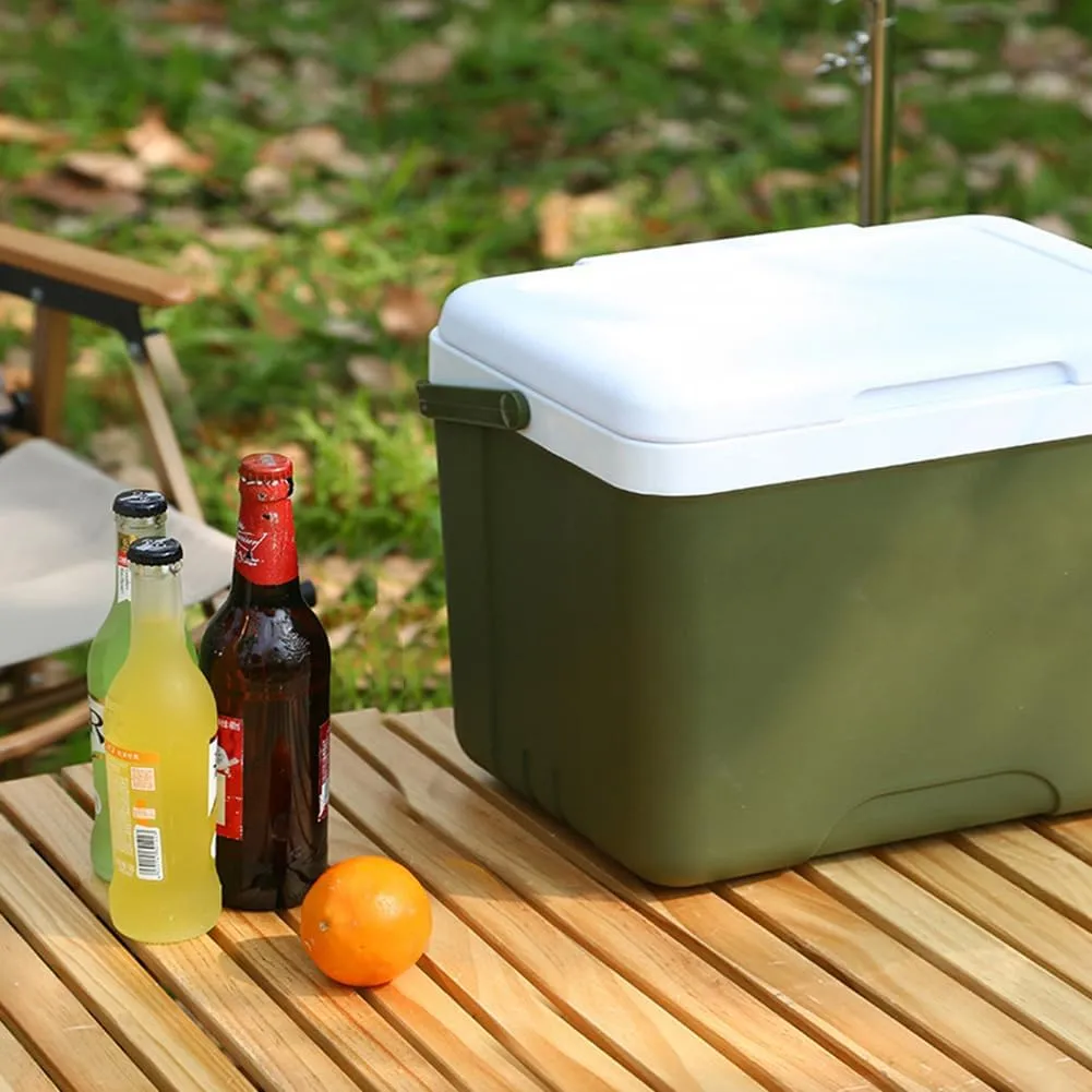 Camping Cooler Insulated Portable Cooler Ice Retention Hard Cooler with Heavy Duty Handle for Lunch Beach Drink Beverage Travel Camping Picnic Car Trips