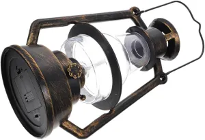 Camping Lantern Rechargeable Outdoor Led Tent Light Handheld Camping Lamp Solar Powered Vintage Oil Lamp Style Perfect for Hiking