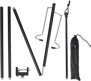 Camping Lantern Stand, Portable Camping Folding Lamp Pole, Lightweight Collapsible Aluminum Lantern Stand for Outdoor Picnic, Fishing, Backpacking, Camping, Garden BBQ