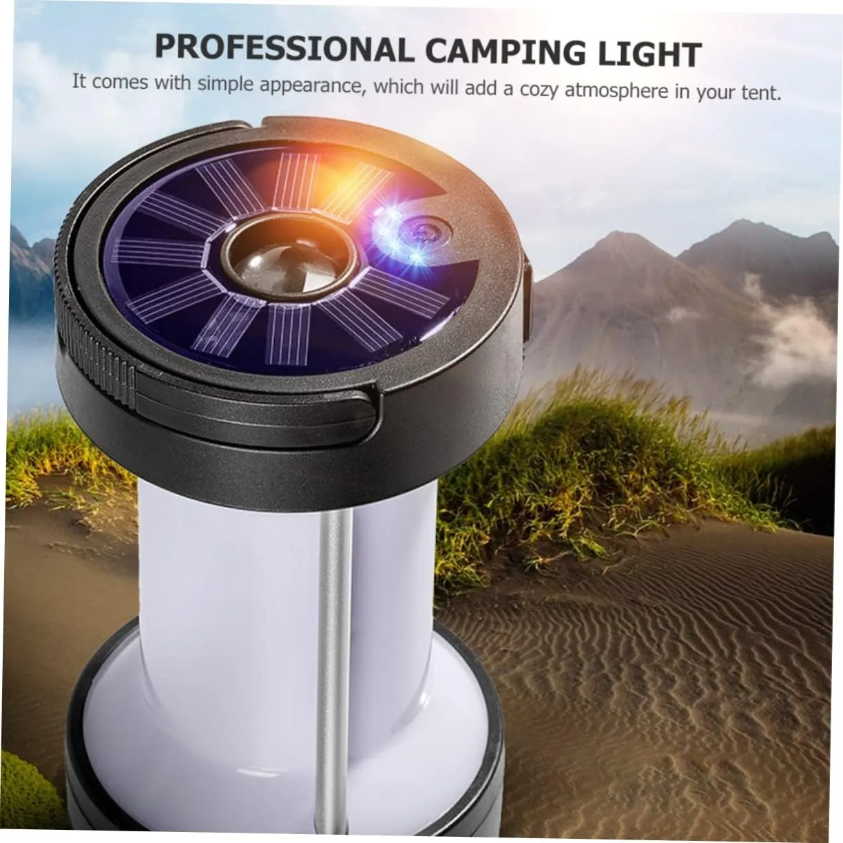 Camping Lights Camping Lantern Solar Light Solar Powered Lights Outdoor Tent Chargeable Camping Light Solar Camping Lamp Hanging Camping Light Handle Camping Lamp Camping Supplies