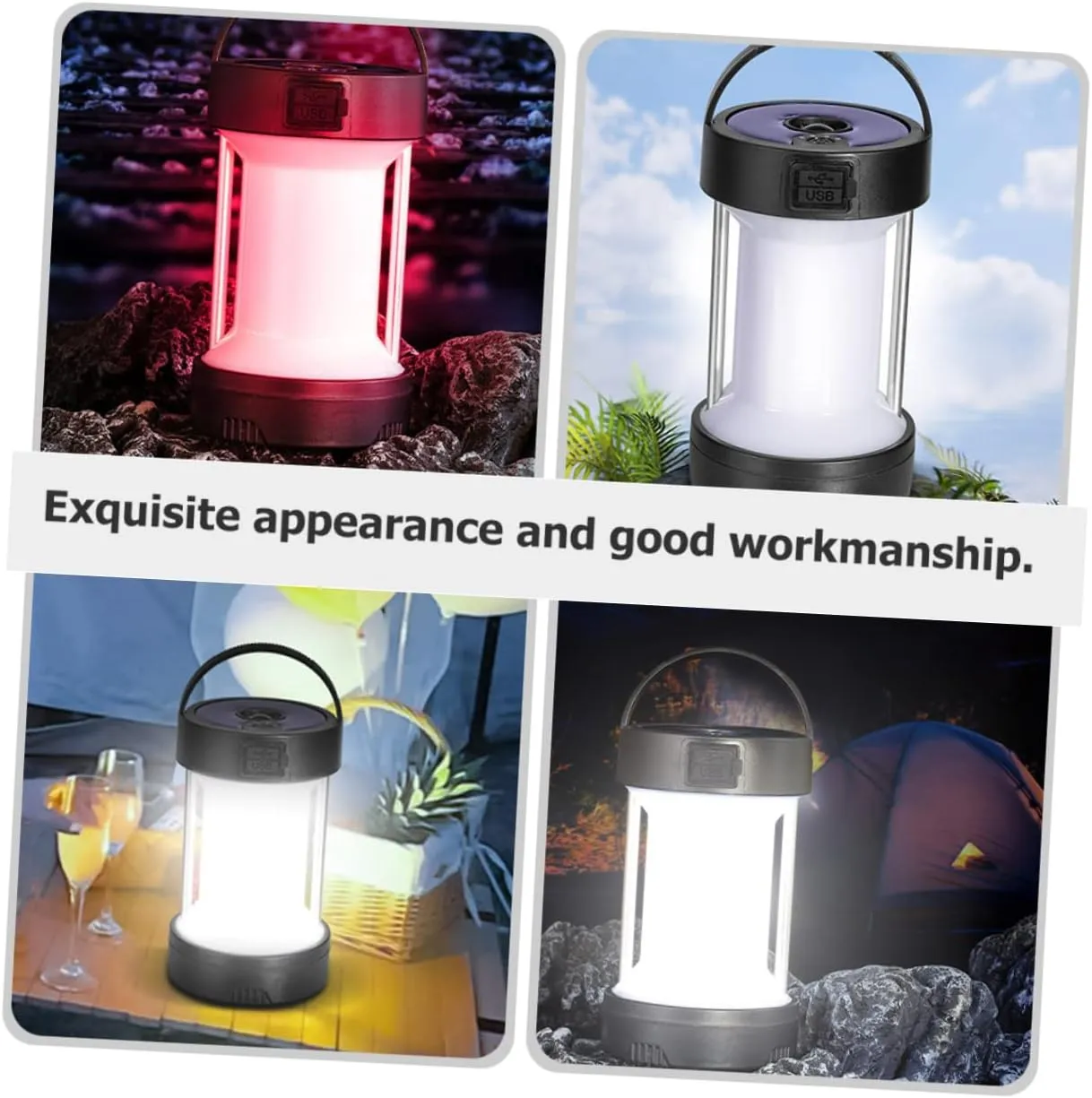 Camping Lights Camping Lantern Solar Light Solar Powered Lights Outdoor Tent Chargeable Camping Light Solar Camping Lamp Hanging Camping Light Handle Camping Lamp Camping Supplies