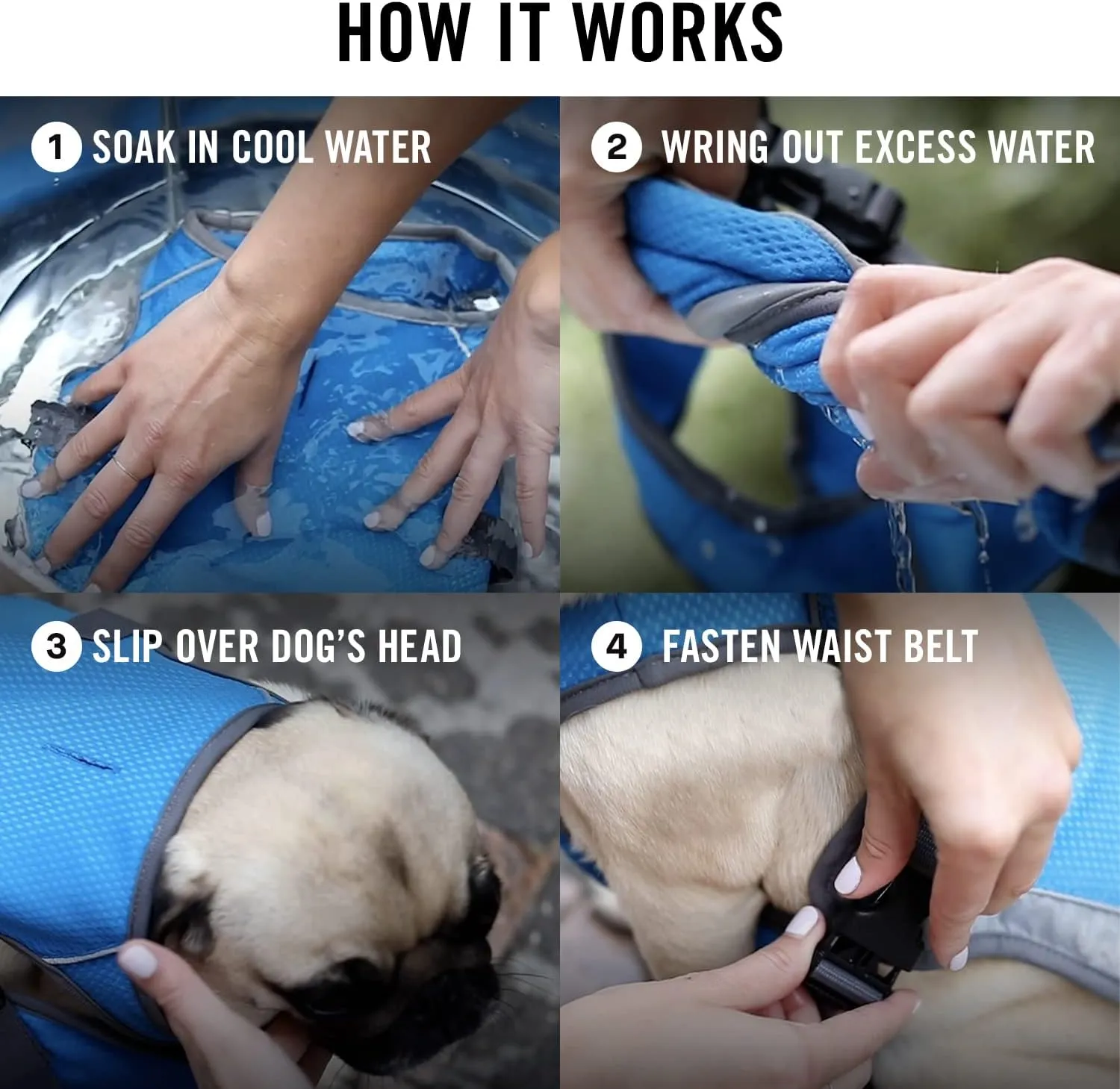 Canada Pooch Dog Cooling Vest - Evaporative Cooling Vest for Dogs with Breathable Mesh Material & Reflective Lining, Adjustable Dog Cooling Vest Great for Dogs 22 (21-23" Back Length), Aqua