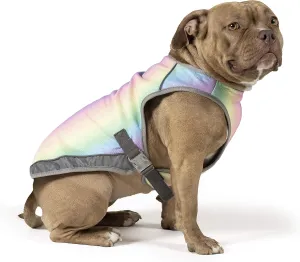 Canada Pooch Dog Cooling Vest - Evaporative Cooling Vest for Dogs with Breathable Mesh Material & Reflective Lining, Adjustable for Dogs 8 (7-9" Back Length), Rainbow