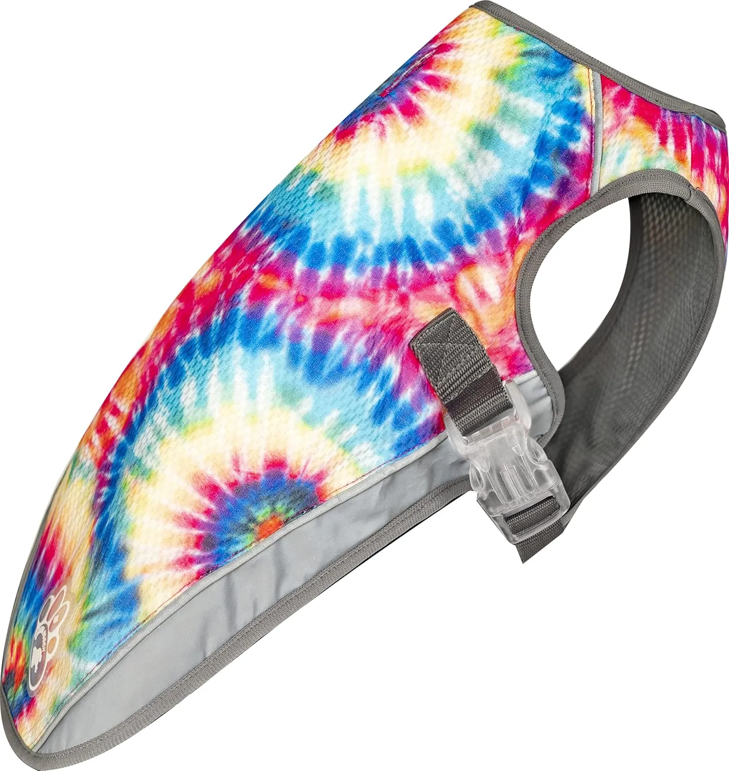 Canada Pooch Dog Cooling Vest - Evaporative Cooling Vest for Dogs with Breathable Mesh Material & Reflective Lining, Adjustable for Dogs 8 (7-9" Back Length), Tie Dye