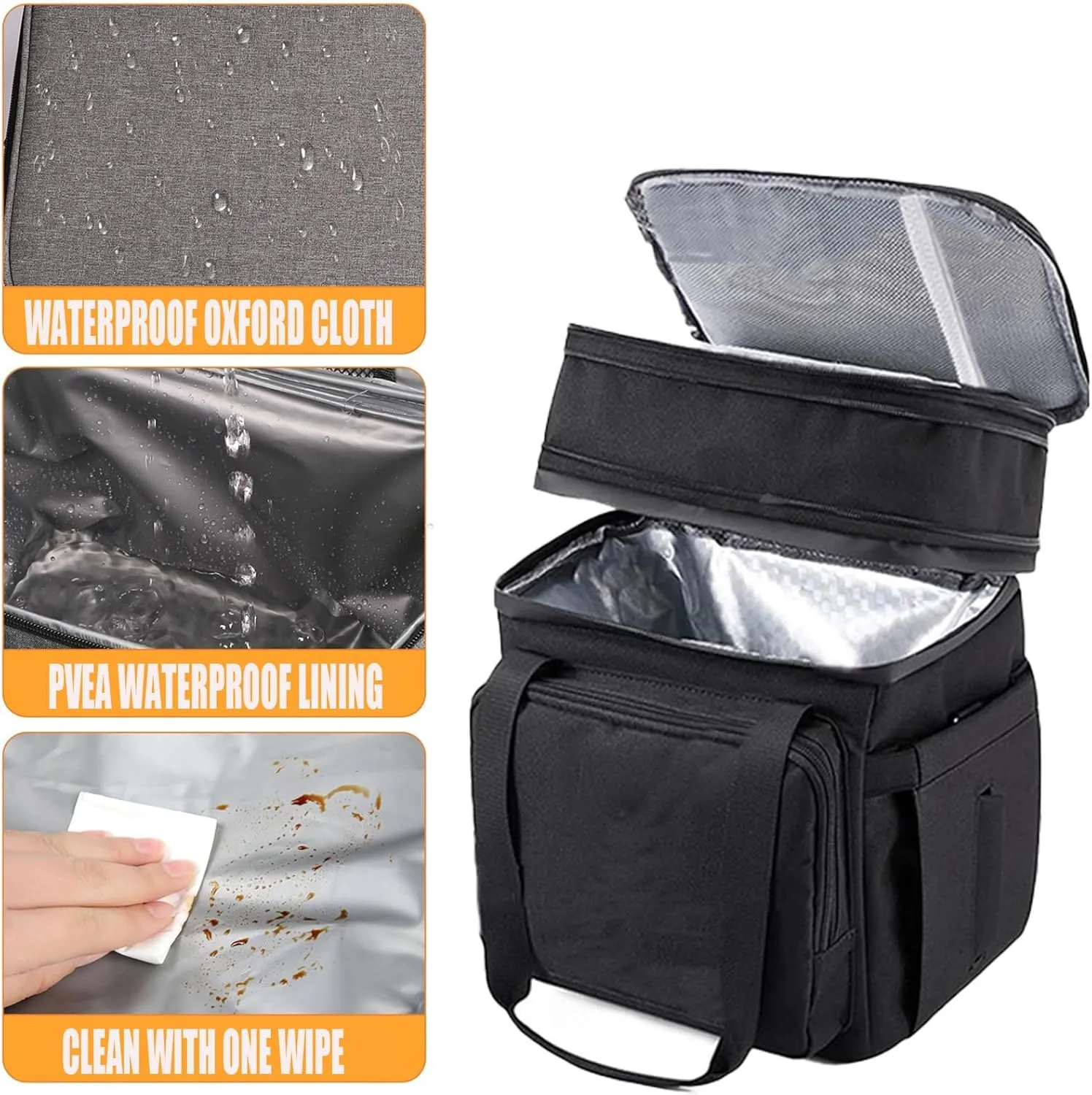 Car Camping Coolers for Abarth 500/595/600/695/Fastback/Pulse/Punto/Ritmo, Leak Proof Cooler, Portable Lightweight Ice Chest Box, Compartments Waterproof Insulated Bag