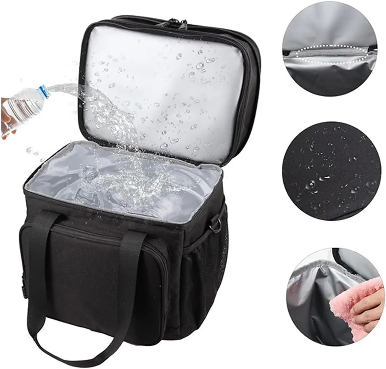 Car Camping Coolers for Abarth 500/595/600/695/Fastback/Pulse/Punto/Ritmo, Leak Proof Cooler, Portable Lightweight Ice Chest Box, Compartments Waterproof Insulated Bag