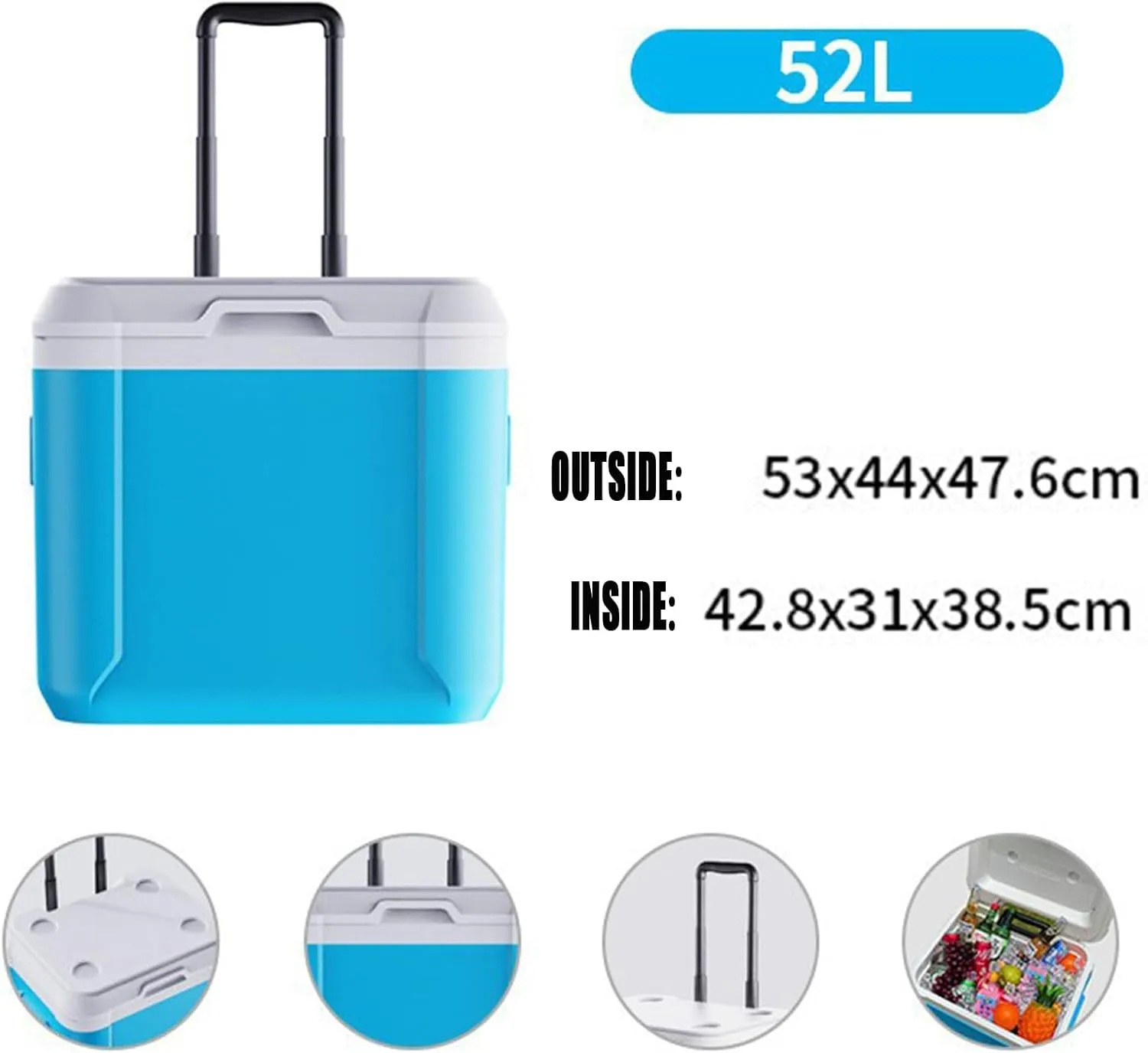 Car Camping Coolers for Acura Legend/NSX/RL/RLX/RSX/SLX/TL/TSX/Vigor, Leak Proof Cooler, Portable Lightweight Ice Chest Box, Compartments Waterproof Insulated Bag