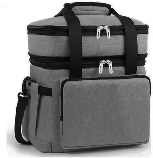Car Camping Coolers for Bentley Bacalar/Bentayga/Continental GT/Arnage/Continental R, Leak Proof Cooler, Portable Lightweight Ice Chest Box, Compartments Waterproof Insulated Bag,B-Grey