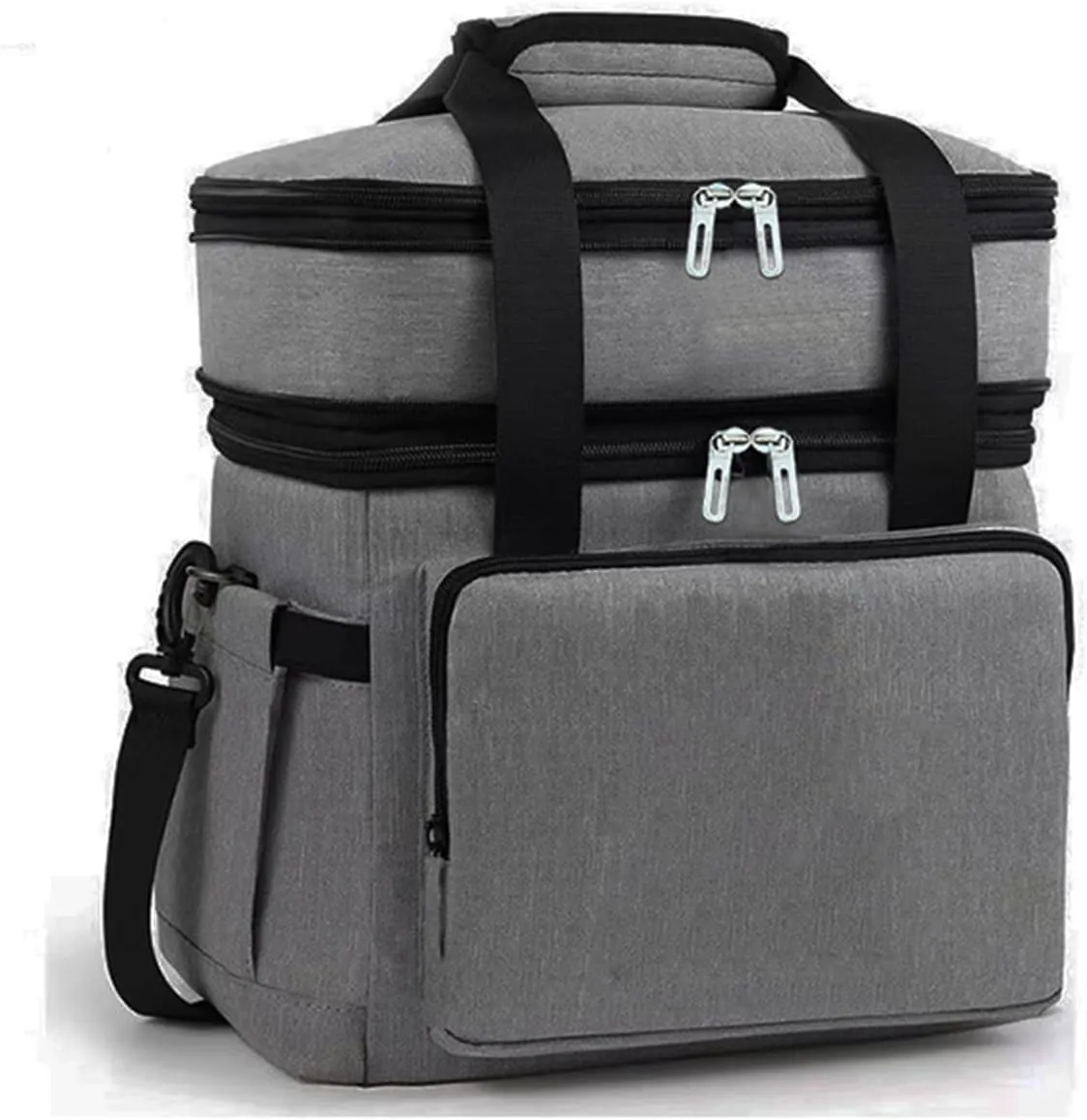 Car Camping Coolers for Bentley Bacalar/Bentayga/Continental GT/Arnage/Continental R, Leak Proof Cooler, Portable Lightweight Ice Chest Box, Compartments Waterproof Insulated Bag,B-Grey