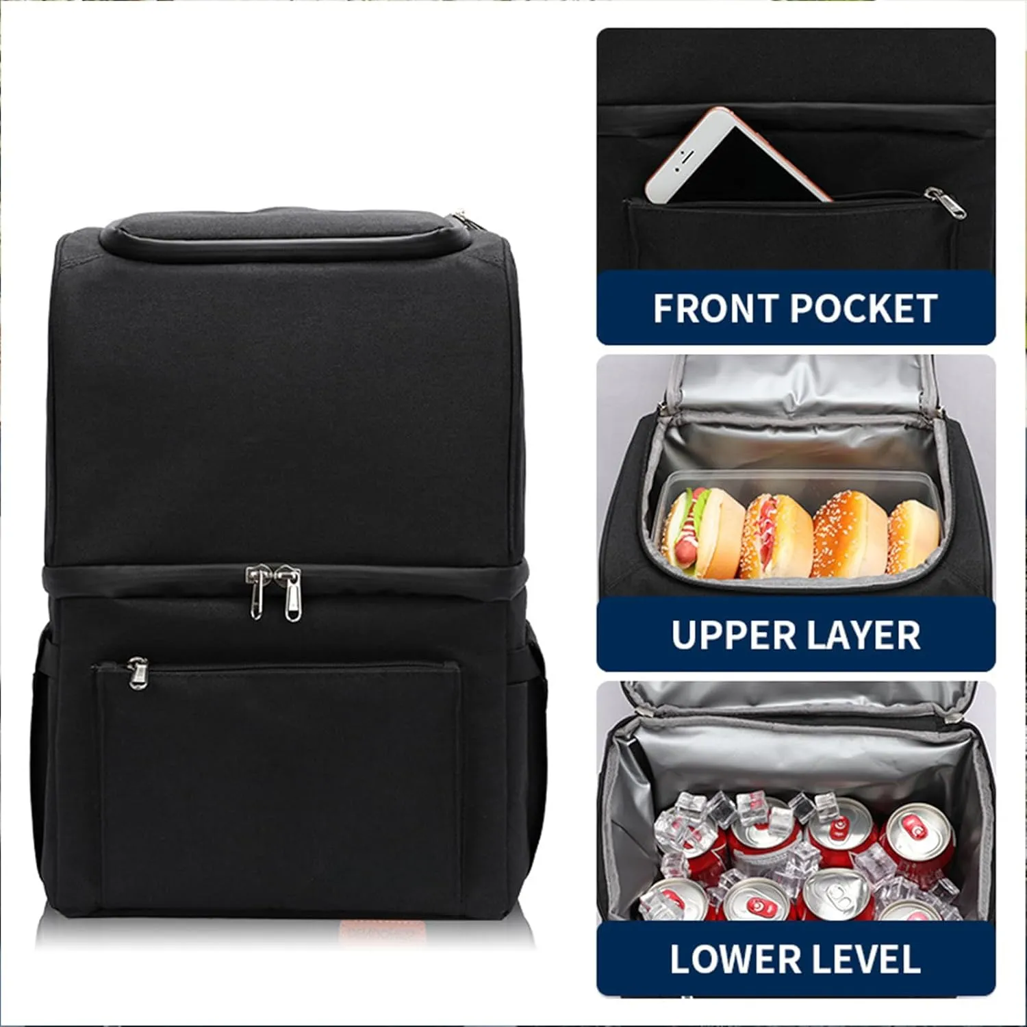 Car Camping Coolers for BMW X1/X2/X3/X4/X5/X6/X7/X8/Z4, Waterproof Portable Cooler, Leak Proof Picnic Insulated Bag, Ultra-Light Premium Ice Chest Box,E-Blue