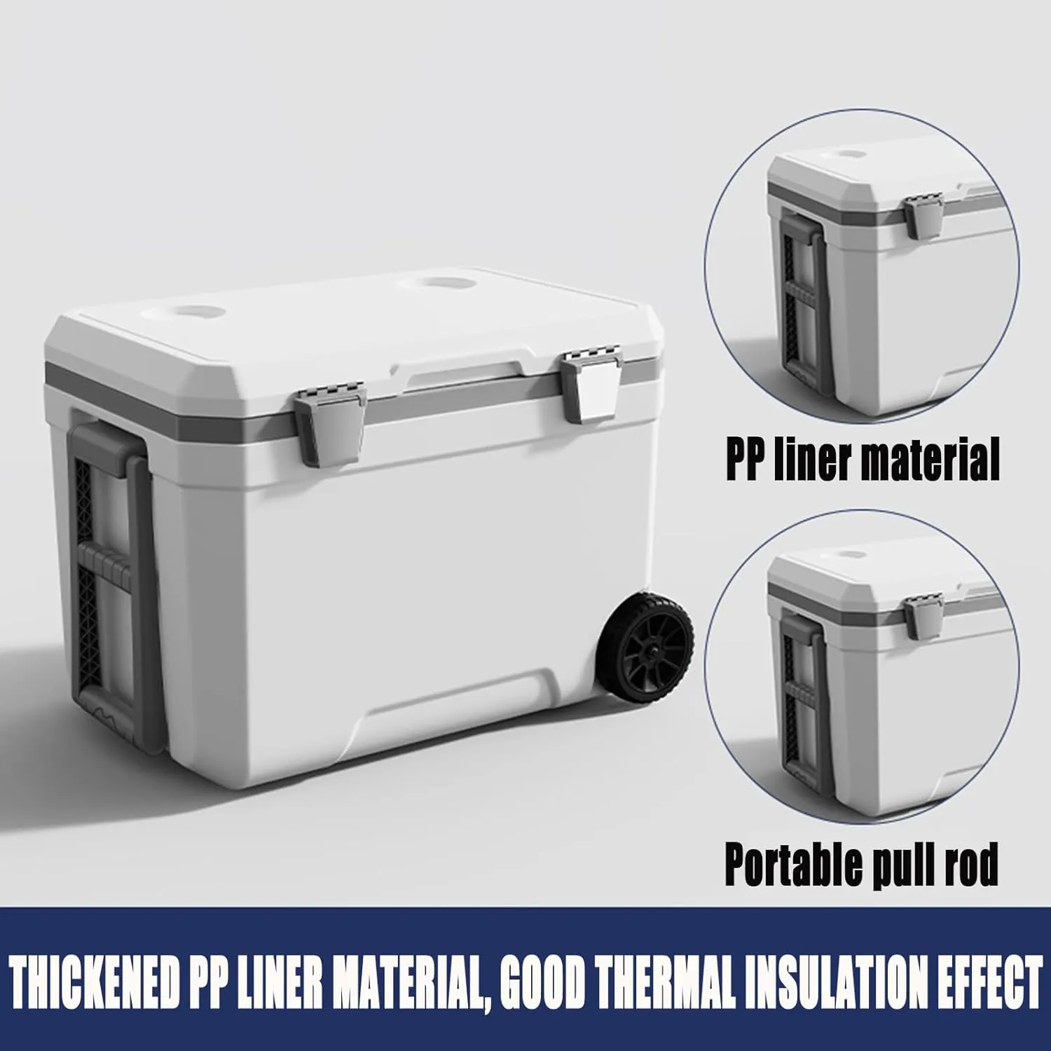 Car Camping Coolers for Daihatsu Atrai/Ayla/Boon/Cast/Copen/Hijet/Rocky/Terios, Waterproof Portable Cooler, Leak Proof Picnic Insulated Bag, Ultra-Light Premium Ice Chest Box,C-Blue-45L