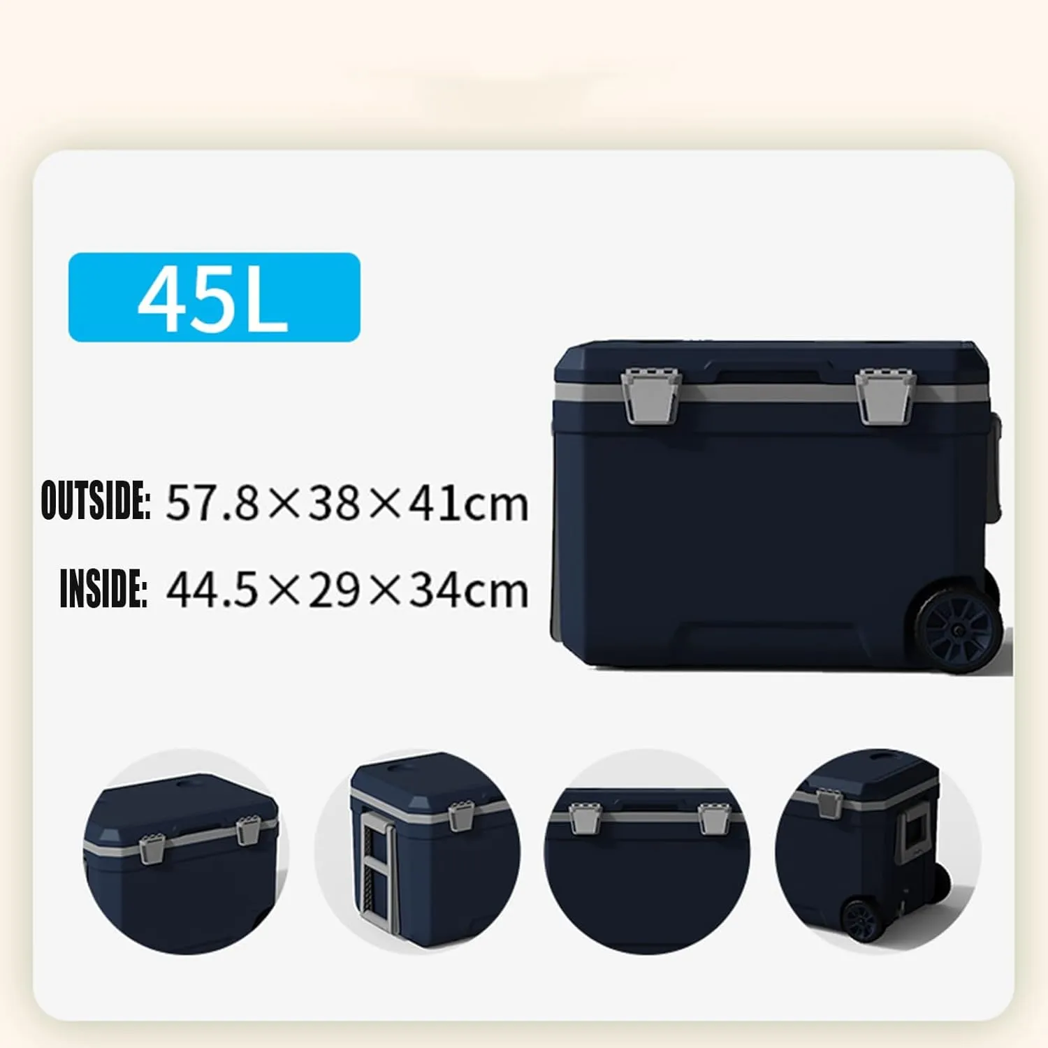 Car Camping Coolers for Daihatsu Atrai/Ayla/Boon/Cast/Copen/Hijet/Rocky/Terios, Waterproof Portable Cooler, Leak Proof Picnic Insulated Bag, Ultra-Light Premium Ice Chest Box,C-Blue-45L