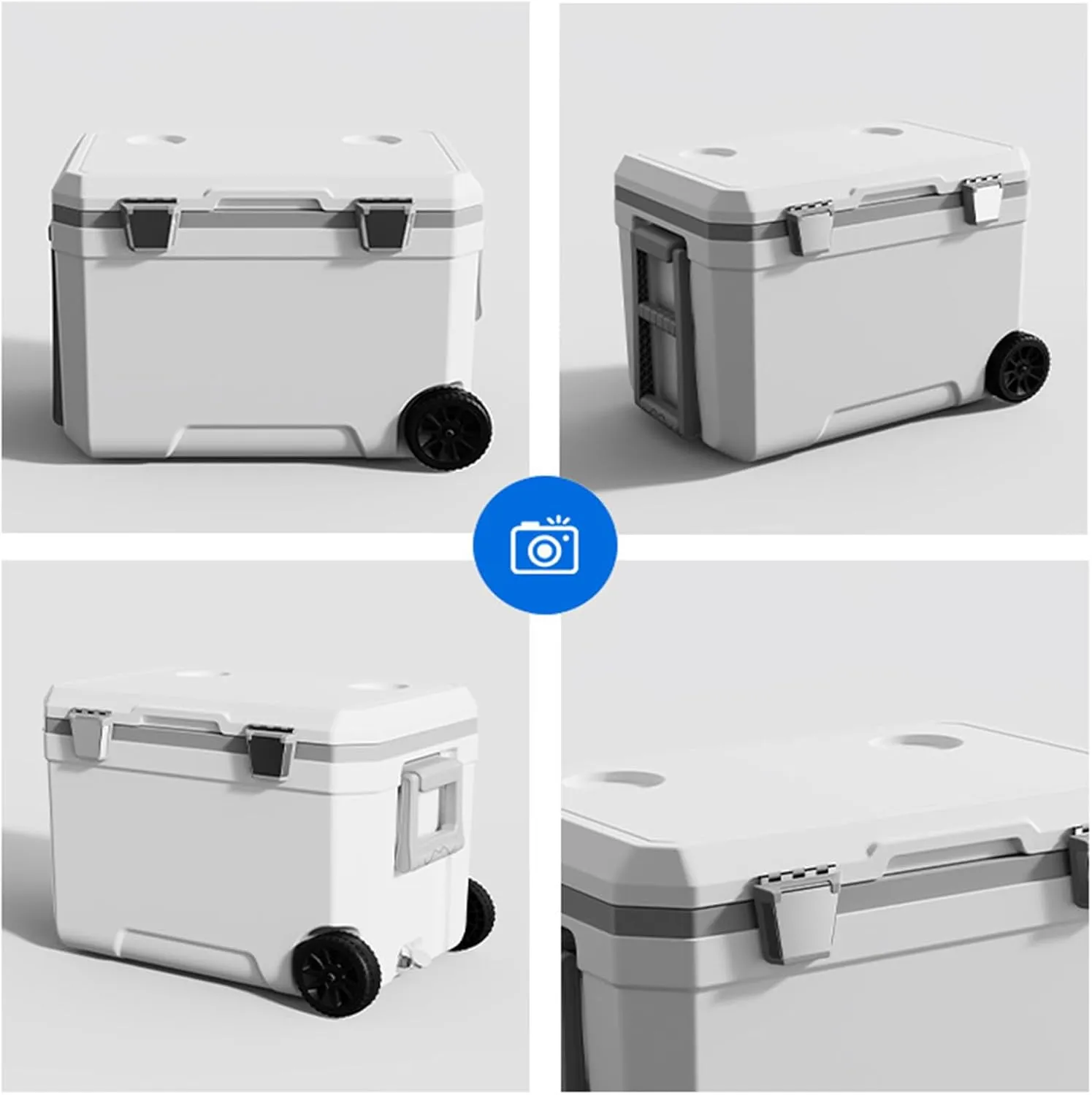 Car Camping Coolers for Jaguar XE/XF/E-Type/Mark 2/Mark X/S-Type/X-Type/XJ/XJS, Waterproof Portable Cooler, Leak Proof Picnic Insulated Bag, Ultra-Light Premium Ice Chest Box,C-Blue-70L