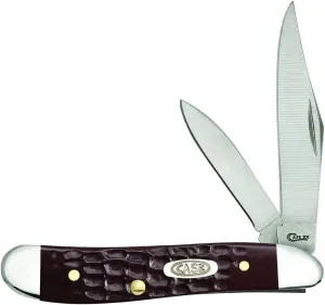 Case WR XX Pocket Knife Brown Synthetic Jigged Peanut Item #046 - (6220 SS) - Length Closed: 2 7/8 Inches