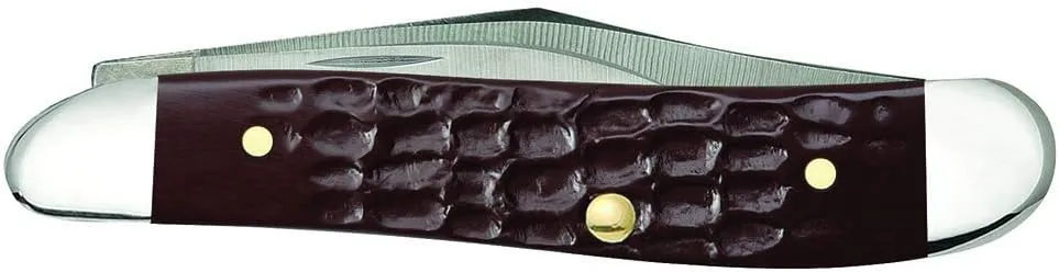 Case WR XX Pocket Knife Brown Synthetic Jigged Peanut Item #046 - (6220 SS) - Length Closed: 2 7/8 Inches