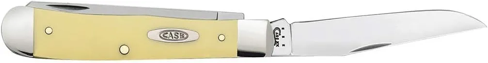 Case WR XX Trapper Folding Pocket Knife, Synthetic Handle with Carbon Steel Blades, 4 1/8 inches Closed