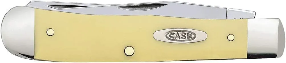Case WR XX Trapper Folding Pocket Knife, Synthetic Handle with Carbon Steel Blades, 4 1/8 inches Closed