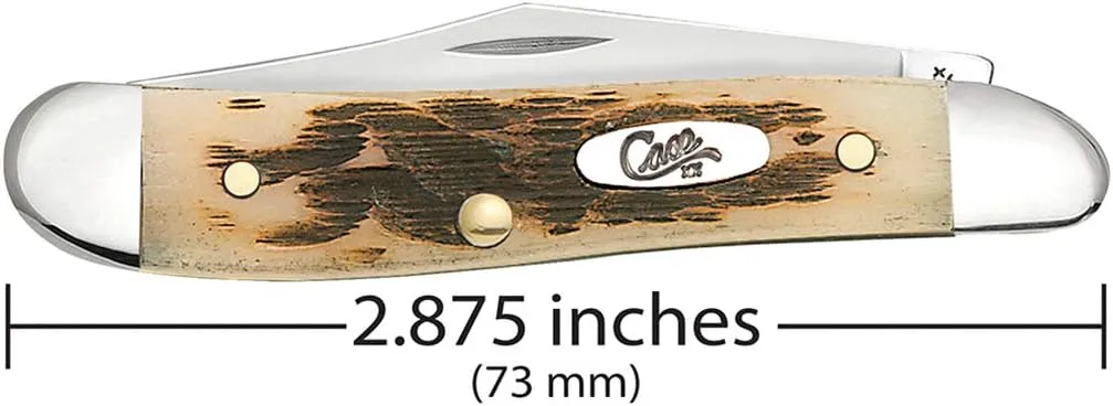 Case XX WR Pocket Knife Amber Bone Peanut Item #045 - (6220 SS) - Length Closed: 2 7/8 Inches