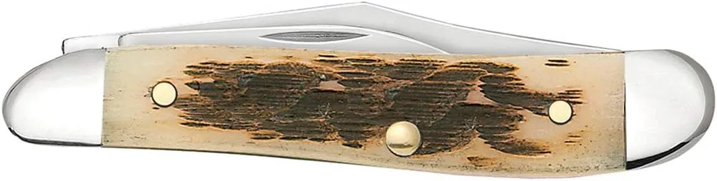 Case XX WR Pocket Knife Amber Bone Peanut Item #045 - (6220 SS) - Length Closed: 2 7/8 Inches