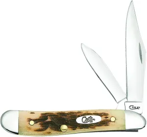 Case XX WR Pocket Knife Amber Bone Peanut Item #045 - (6220 SS) - Length Closed: 2 7/8 Inches