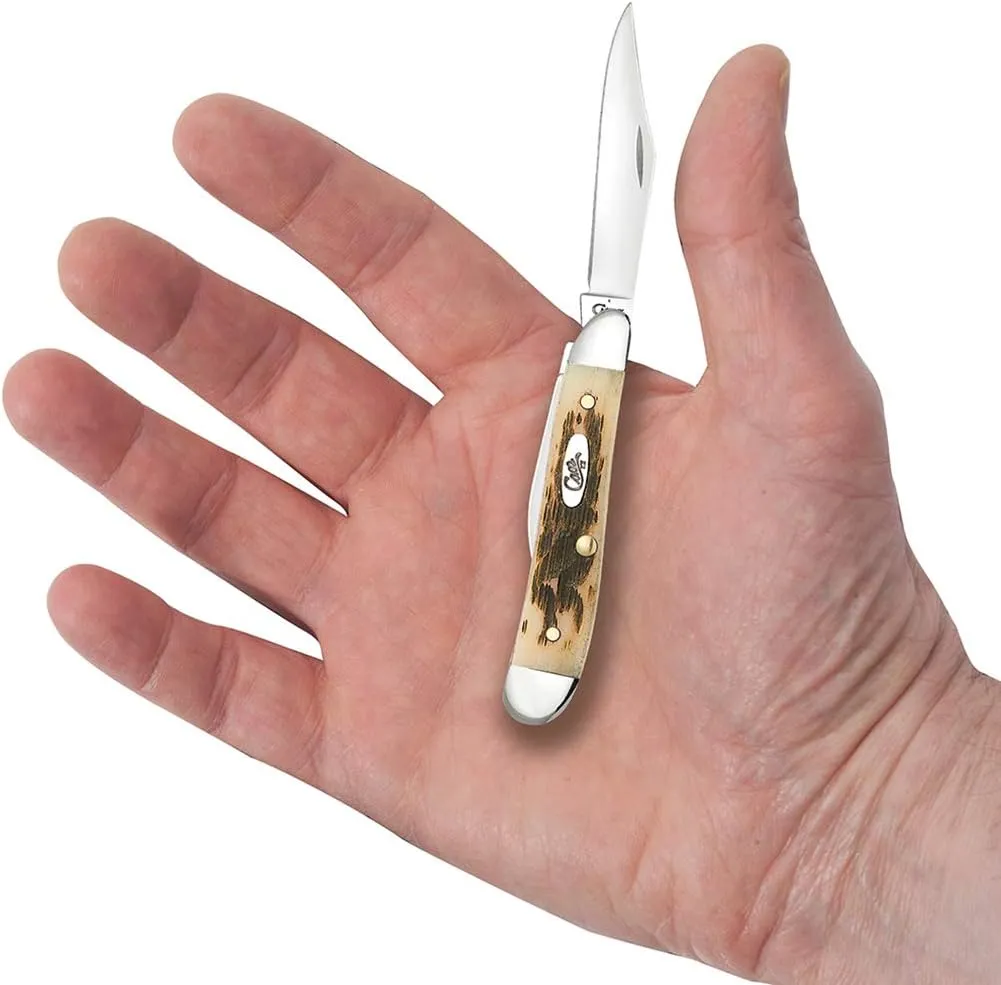 Case XX WR Pocket Knife Amber Bone Peanut Item #045 - (6220 SS) - Length Closed: 2 7/8 Inches