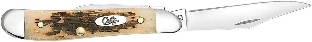 Case XX WR Pocket Knife Amber Bone Peanut Item #045 - (6220 SS) - Length Closed: 2 7/8 Inches