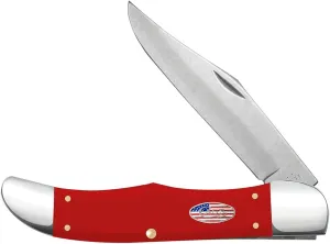 Case XX WR POCKET KNIFE FOLDING HUNTER - AMERICAN WORKMAN CS - SMOOTH RED SYNTHETIC, ITEM 73928, LENGTH CLOSED 4 1/4 INCH (4165 CS)