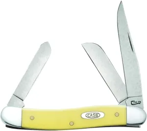 Case XX WR Pocket Knife Yellow Synthetic Medium Stockman SS Item #80035 - (3318 SS) - Length Closed: 3 5/8 Inches